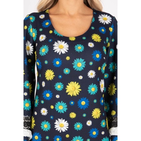 Female dress, size 42, blue, green color-1