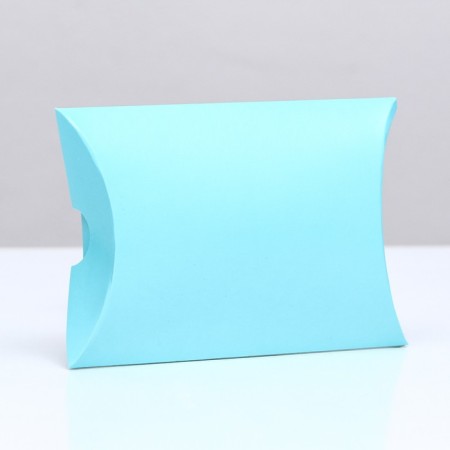 Folding box, pillow, blue 15 x 11 x 3 cm,