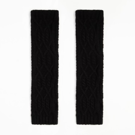Female mittens, black color-1