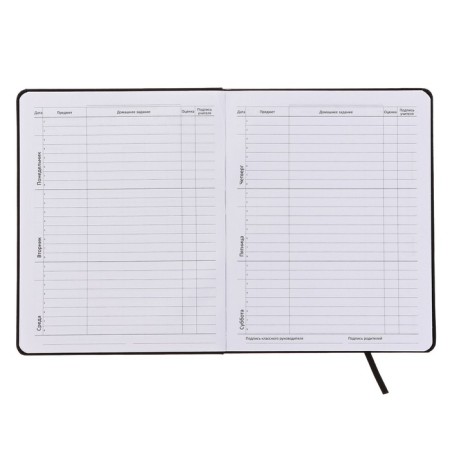 Universal diary for class 1-11, integral cover, artificial leather, silkography, liesse, 80 g/m2-4