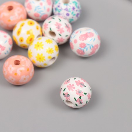 Beads for creativity "Assorted Flowerers" set 10 pcs 1.6x1.6x1.6 cm-2