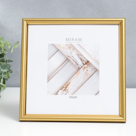 Photo frame Plastic "Mira" 20x20 cm gold (plastic screen)