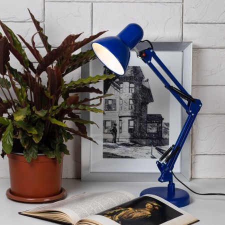 The desktop lamp N-214-E27-40W-BU E27 with the base of the blue