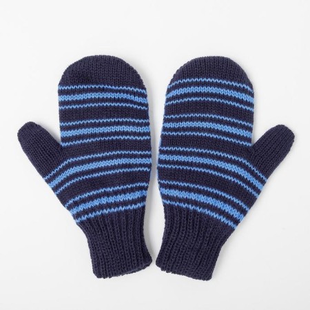 Mittens for the boy double, blue/blue, size 16-1