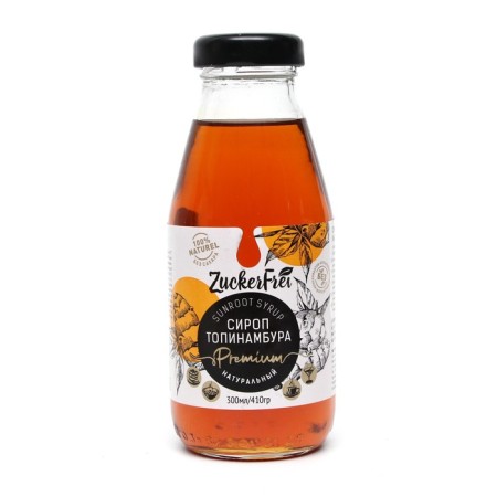 Jerusalem artichoke syrup in glass, premium, without sugar 300 ml