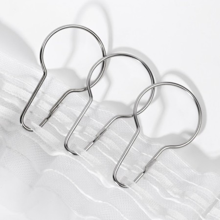 Curtain hook, 6.8 × 3.8 × 0.2 cm, silver color-1