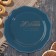 Zhostovsky tray "roses", dark gray, round, d = 17 cm