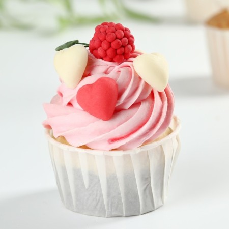 Decor "Heart is white and red" for cupcakes, cake and Easter cakes, 50 g.-2