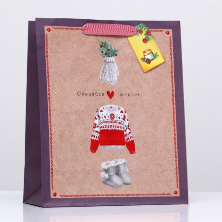 Gift Kraft "Dress warmer" 26 x 32 x 12 cm-2