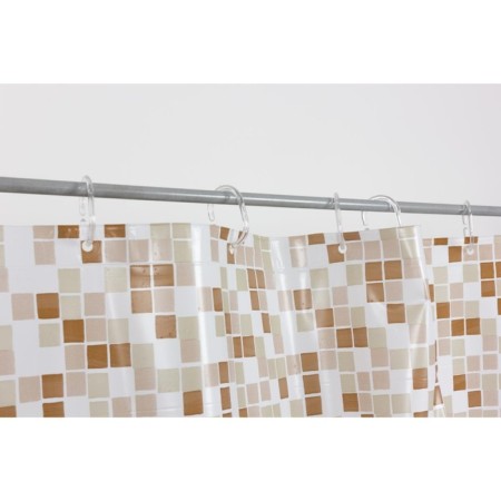 Mosaico bathroom curtains, 180 x 200 cm, beige color-4