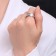 Xuping Mandorla ring, white color in silver, size 17