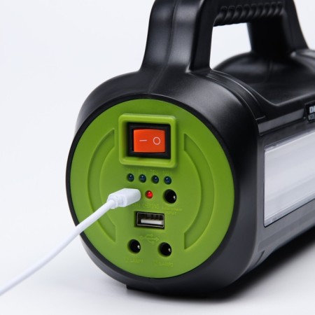 Flight battery flashlight, 10+10 watts, 4000 mAh, T6+LED, 6 modes, solar battery-3
