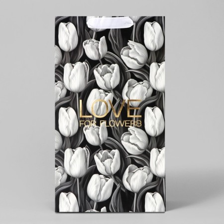 Gift package for two bottles, packaging, tulip, embossing, 35 x 20 x 9 cm-4