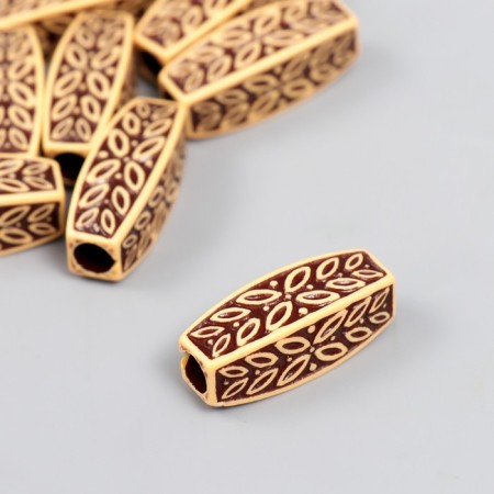 Beads for creativity plastic "Ethno. Leaves" set of 20 g 1.1x1.1x3 cm