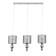 Suspended EVOLUCE lamp. Sle107103-03. Pazione. 3x40 watts, E27, 59x14x27 cm, chromium color