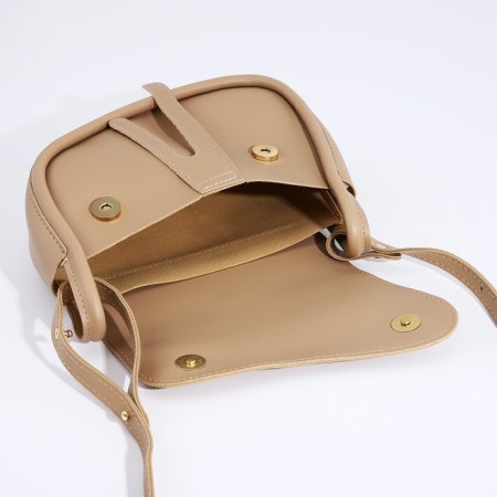 Women's bag made of artificial leather, 20x16x8.5 cm, beige color-6