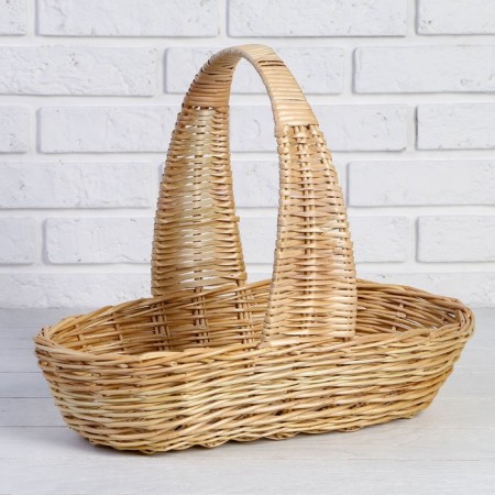 Product basket, 45 × 23 × 10/35 cm, manual weaving, willow-1