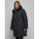 Coat insulated winter female, size 56, black color