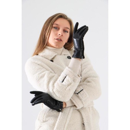 Gloves are female, dimensionless, without insulation, black color-1