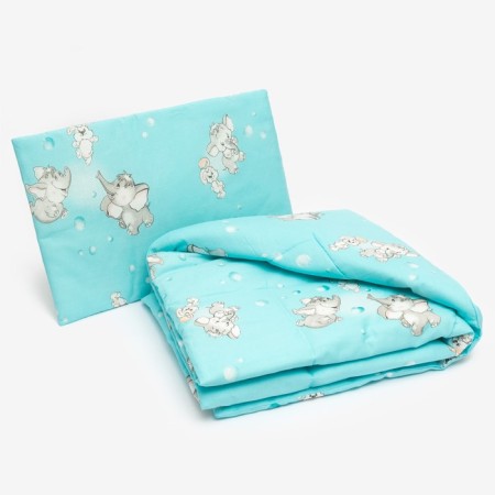 A set in a crib for a boy blanket (110*140cm) with a pillow (40*60 cm) slam, synthetic winterizer, mix-3