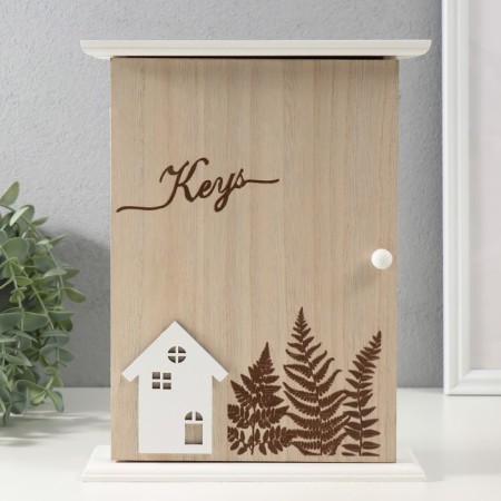 Klyuchnitsa tree 5 hooks "House and fern" 6x20x25.8 cm