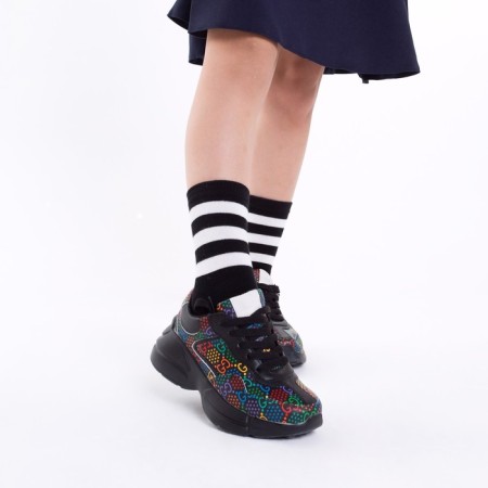 Golphs children, black color with white stripes, size 18-20