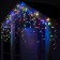 Garland "fringe" 3 x 0.6 m, IP65, UMS, white thread rubber, 160 LED, glow of multi, 220 V
