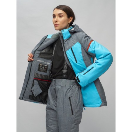 Ski suit female, size 42, blue color-5