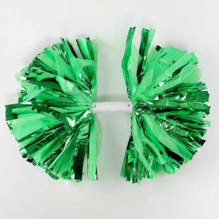 Pompom 1pc, green color, foil-2