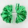 Pompom 1pc, green color, foil