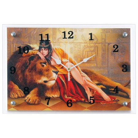 Carty watch is wall-mounted, interior "queen with a lion", silent, 25 x 35 cm