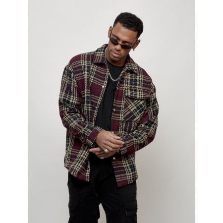 Male windbreaker, size 50, burgundy color-5