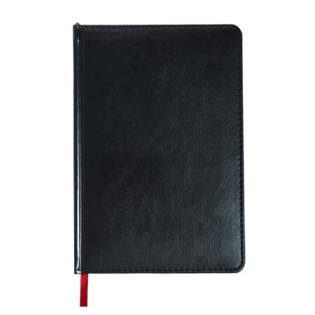 Diary of a low -end A5+, 136 sheets of Sidney Nebraska, solid cover, artificial leather, gold cut, black