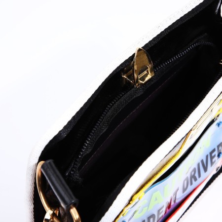 Bag Cross-Bodi with a zipper, black color-6