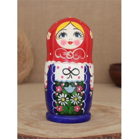 Matryoshka "Blue sundress" 5 puppet-2