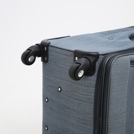 Big suitcase 28 ", lightning department, code castle, 4 wheels, outer pocket, gray color.-7