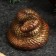Figure "Snake Malaya" burgundy with gilding, 4x4x2cm