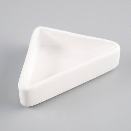 Ceramic bowl for rodents angular 75 ml 9.5 x 6 x 2 cm, white-5