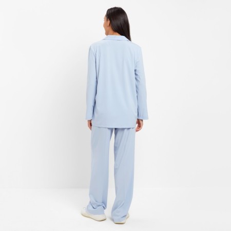 Women's costume (jacket, trousers) minku: Green Trend Blue color, size 44-4