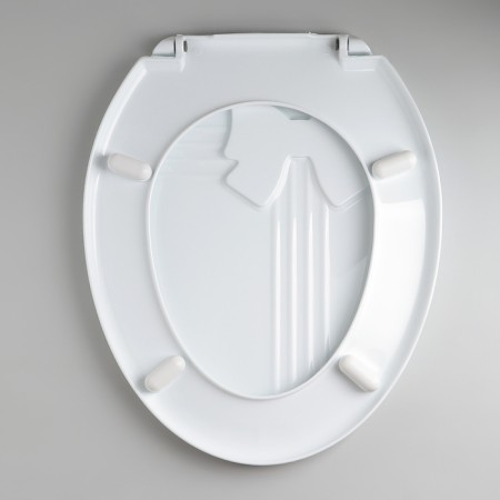 The toilet seat with the Comfort luxury lid, 44.5 × 37 cm, white color-2