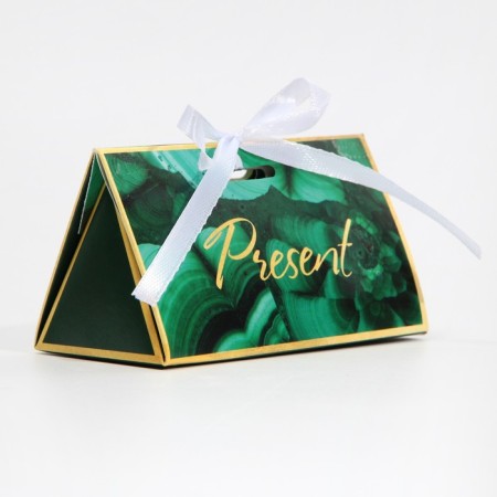 Bonbonnier box, gift packaging, “malachite”, 10 x 5.5 x 5.5 cm-2