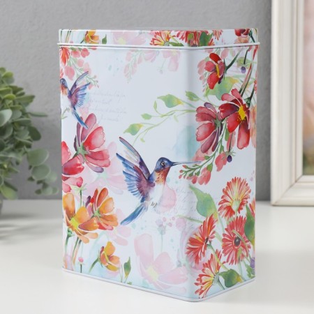 Rectangular Metal Casket "Kaplihi in colors" set 2 pcs 7x11x18.5 8.5x14.5x20 cm-3