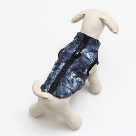 A jacket for dogs with a zipper "Primes", size S, blue (DS 27, Osh 26, OG 38 cm)-2