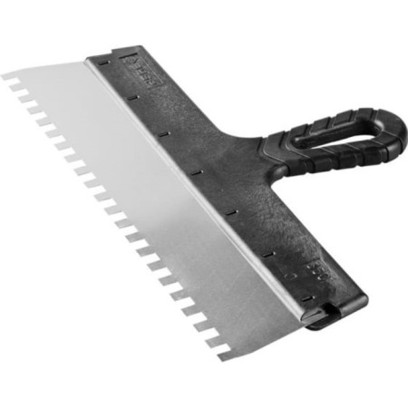 Facade bison spatula master 10078-35-10, stainless steel, 350 mm, tooth 10x10 mm