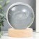 Souvenir glass backlight "Milky Way" d = 8 cm stand wood, usb 8x8x9.5 cm