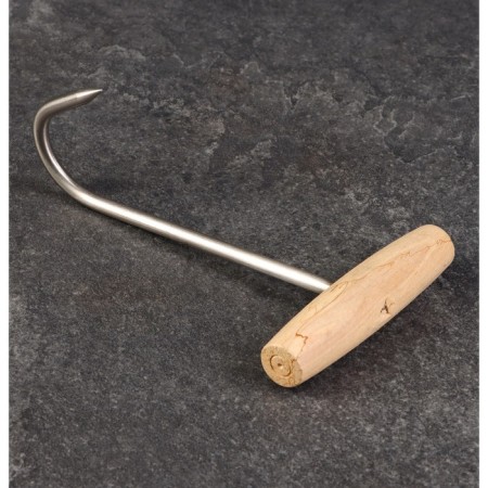 Wooding hook for meat, 18cm, with a wooden handle-1