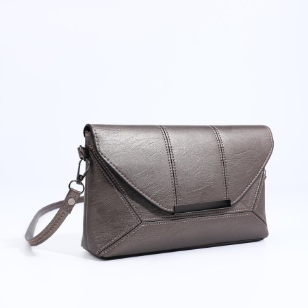 Bag-clate on magnet, long belt, bronze color-3