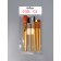 Set of makeup brushes, 6 objects, golden color