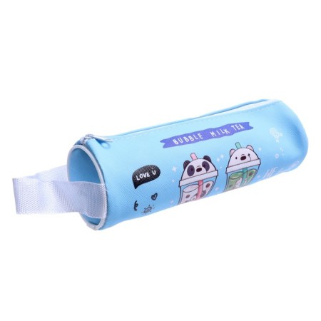 School Penal Tubul on the zipper Bubble Milk Tea, mix-4