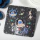 Set of icons (3 pcs.) "Cosmos", colored in gold
